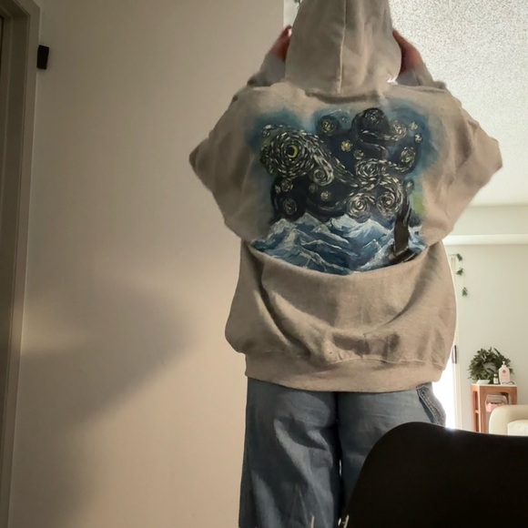 Tops - Gray Starry Night Sweatshirt